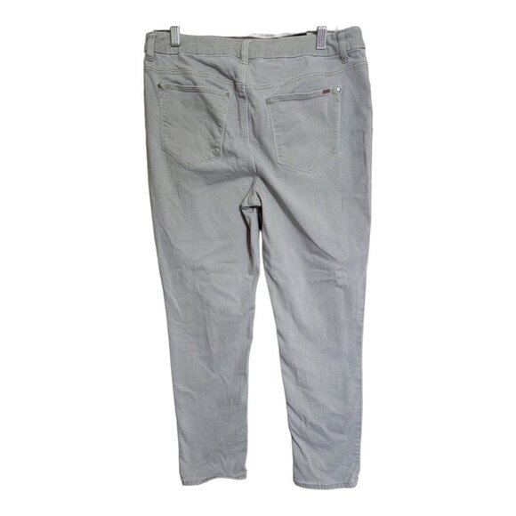 Chicos Womens So Slimming Gray Green Ankle Skinny Jeans Sz 0.5 - Picture 2 of 11